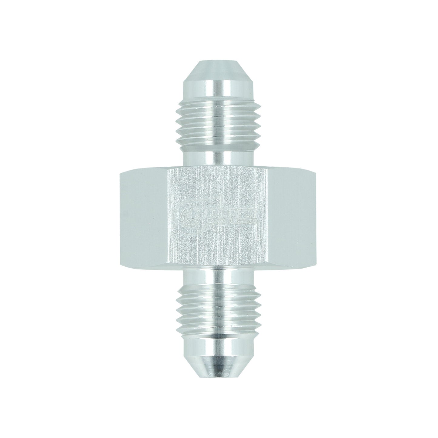 BOOST Products Adapter -04 AN male to -04 AN male with Port 1/8" NPT, silver