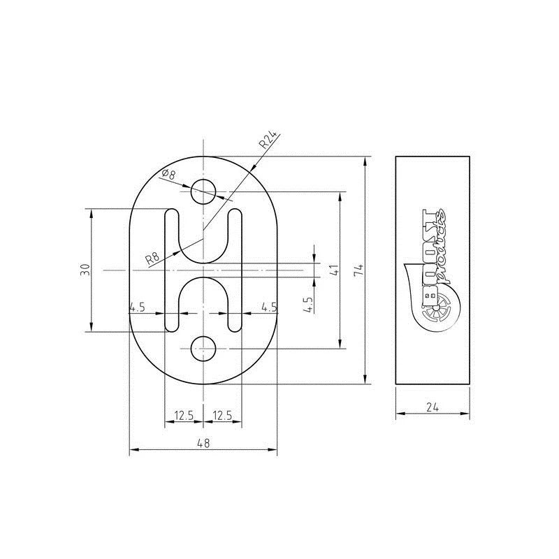 BOOST Products Exhaust Rubbers blue - heat resistant (3 pieces per package)