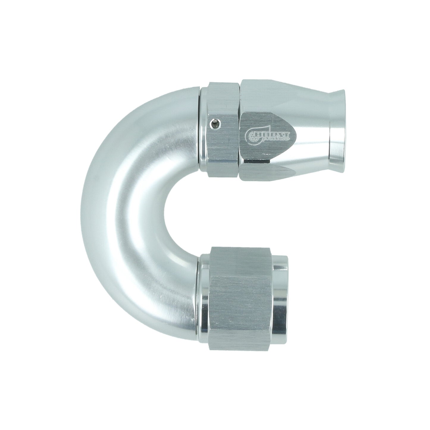 BOOST Products High Flow PTFE Swivel Hose End -10 AN - 180 degree, silver