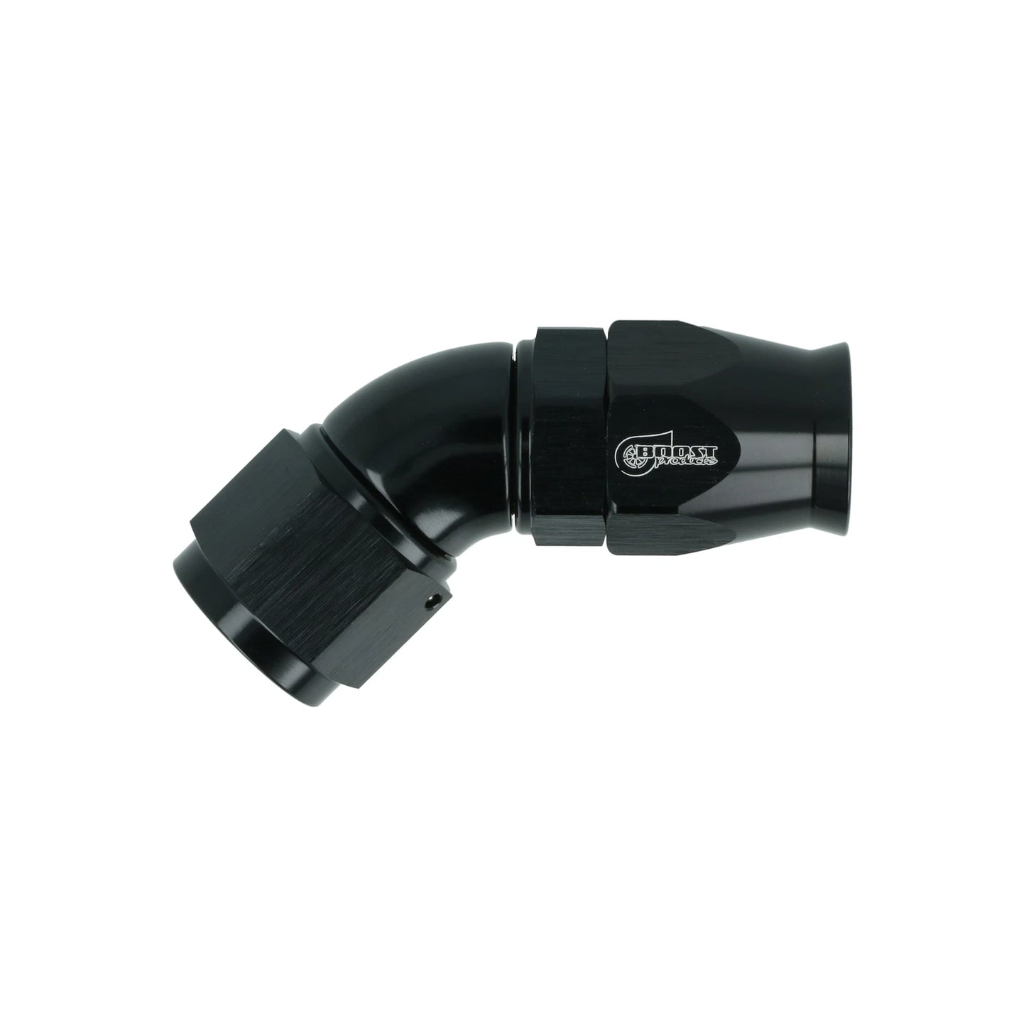 BOOST Products High Flow PTFE Swivel Hose End -10 AN - 45 degree, black