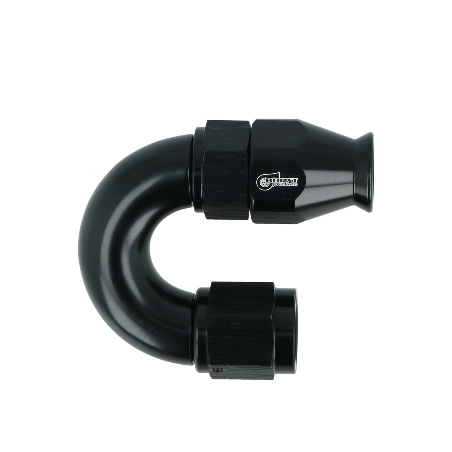 BOOST Products High Flow PTFE Swivel Hose End -04 AN - 180 degree, black