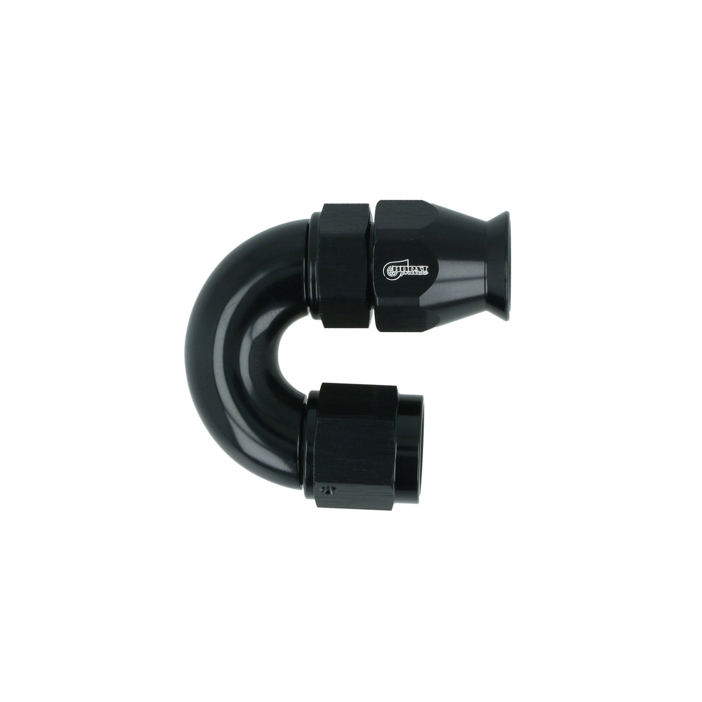 BOOST Products High Flow PTFE Swivel Hose End -06 AN - 180 degree, black