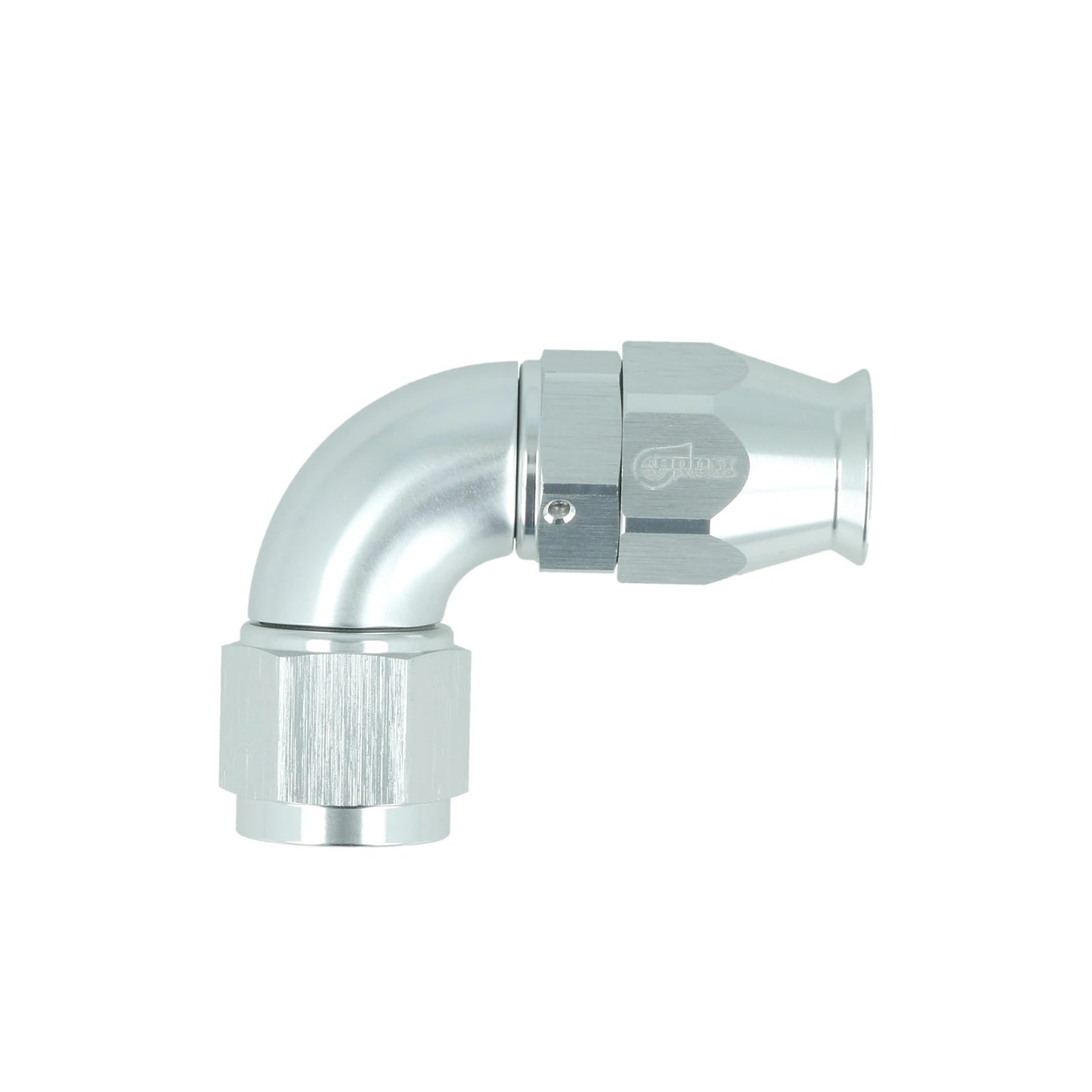 BOOST Products High Flow PTFE Swivel Hose End -08 AN - 90 degree, silver
