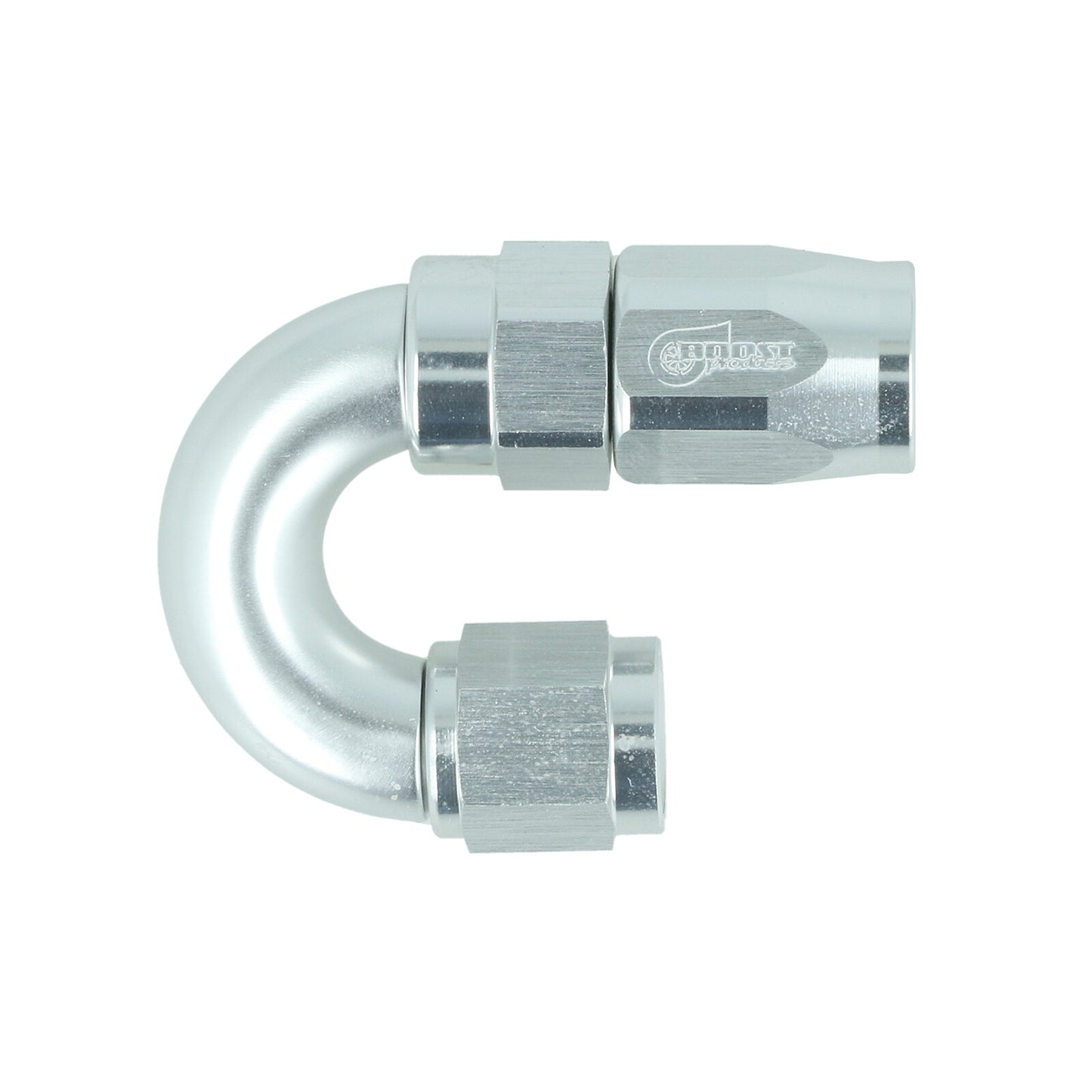 BOOST Products High Flow Swivel Hose End -04 AN - 180 degree, silver