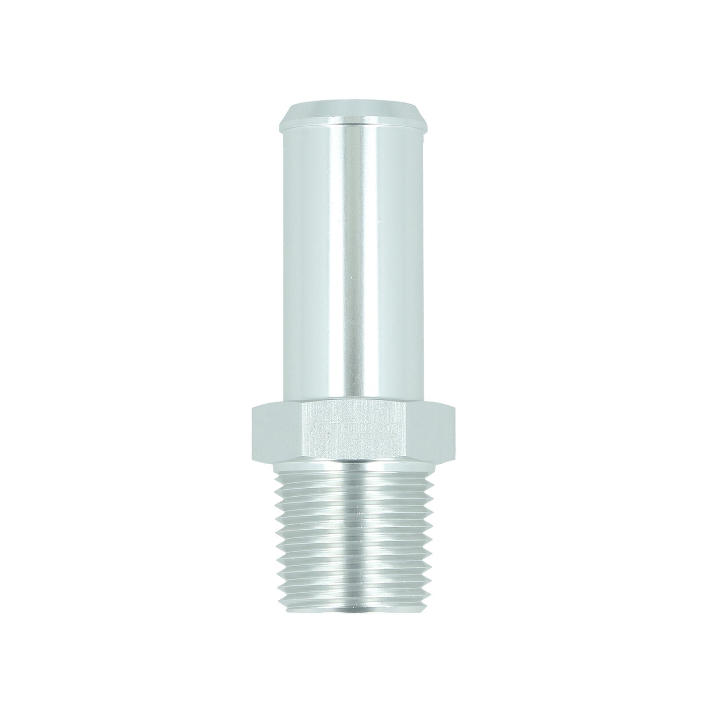 BOOST Products Screw-in Adapter 1/8" NPT male to Hose Connection 19mm (0.75"), silver