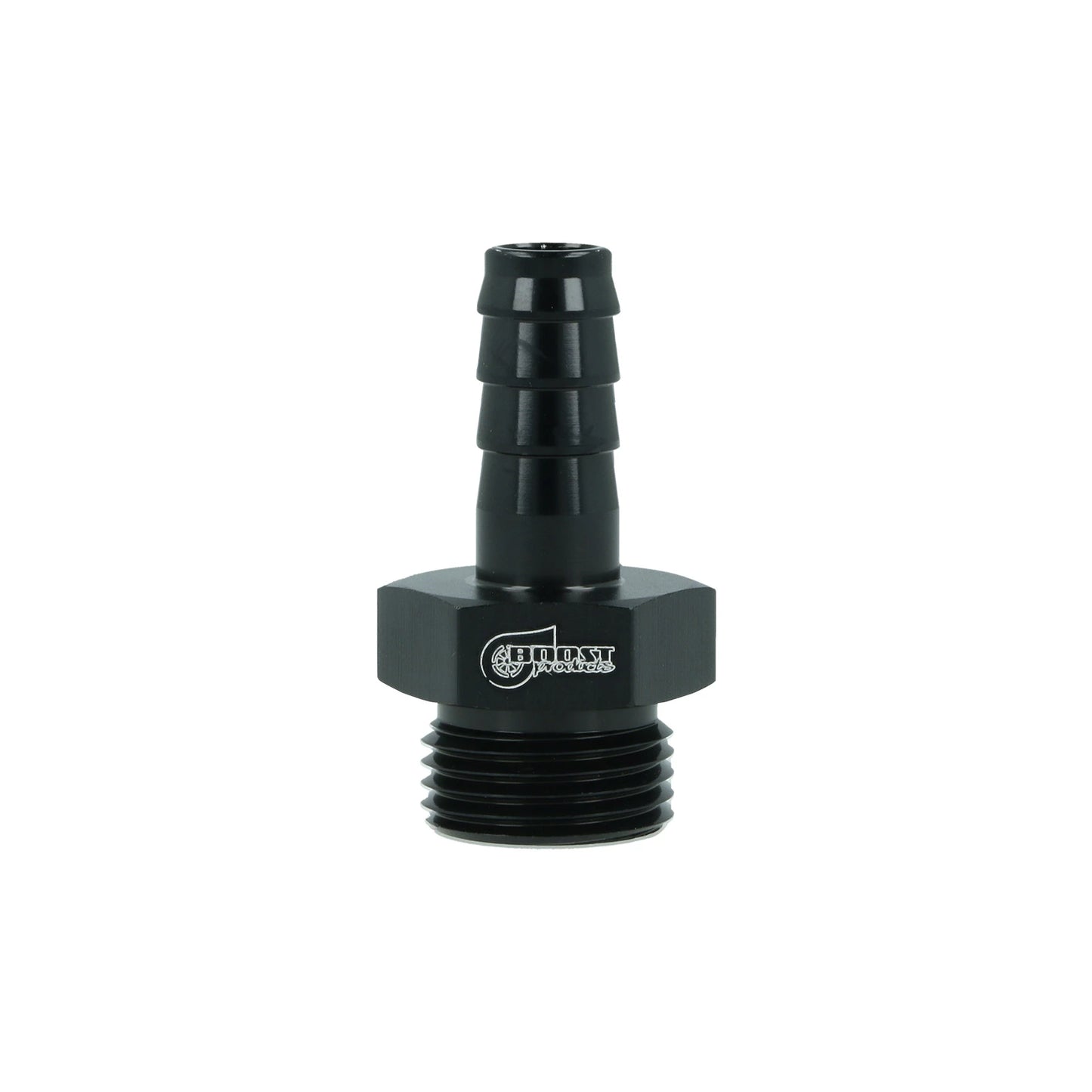 BOOST Products Screw-in Adapter ORB -08 AN male to Barb 3/8" (10mm), black