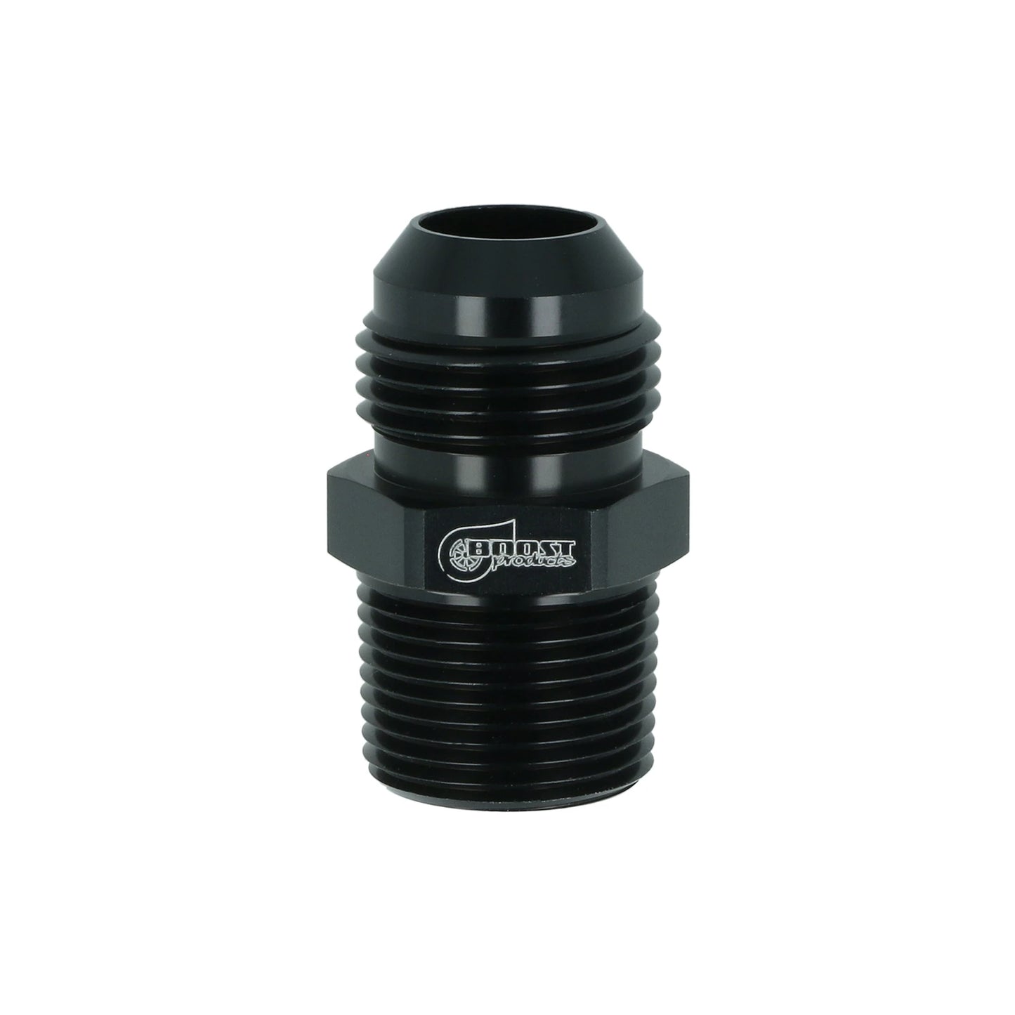 BOOST Products Adapter -12 AN male to 3/4" NPT male, black