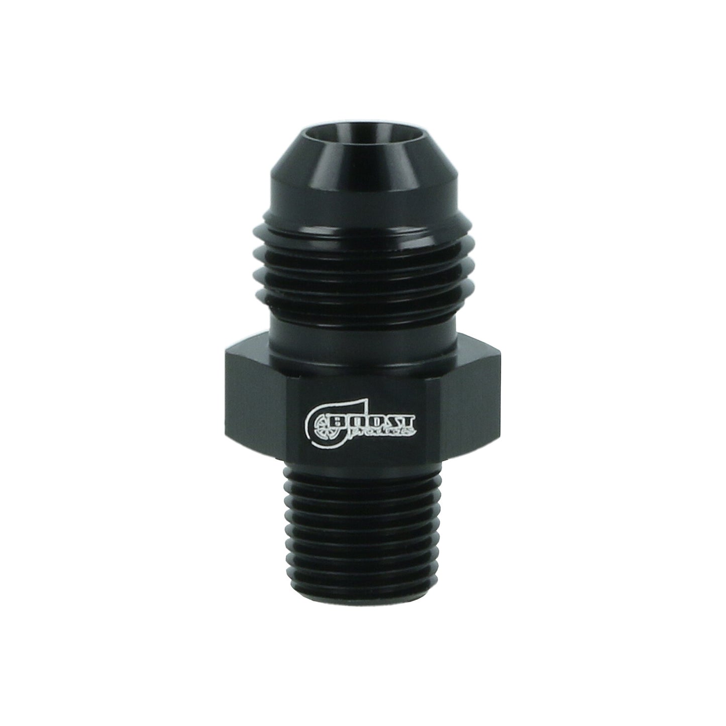 BOOST Products Adapter -06 AN male to 1/8" NPT male, black