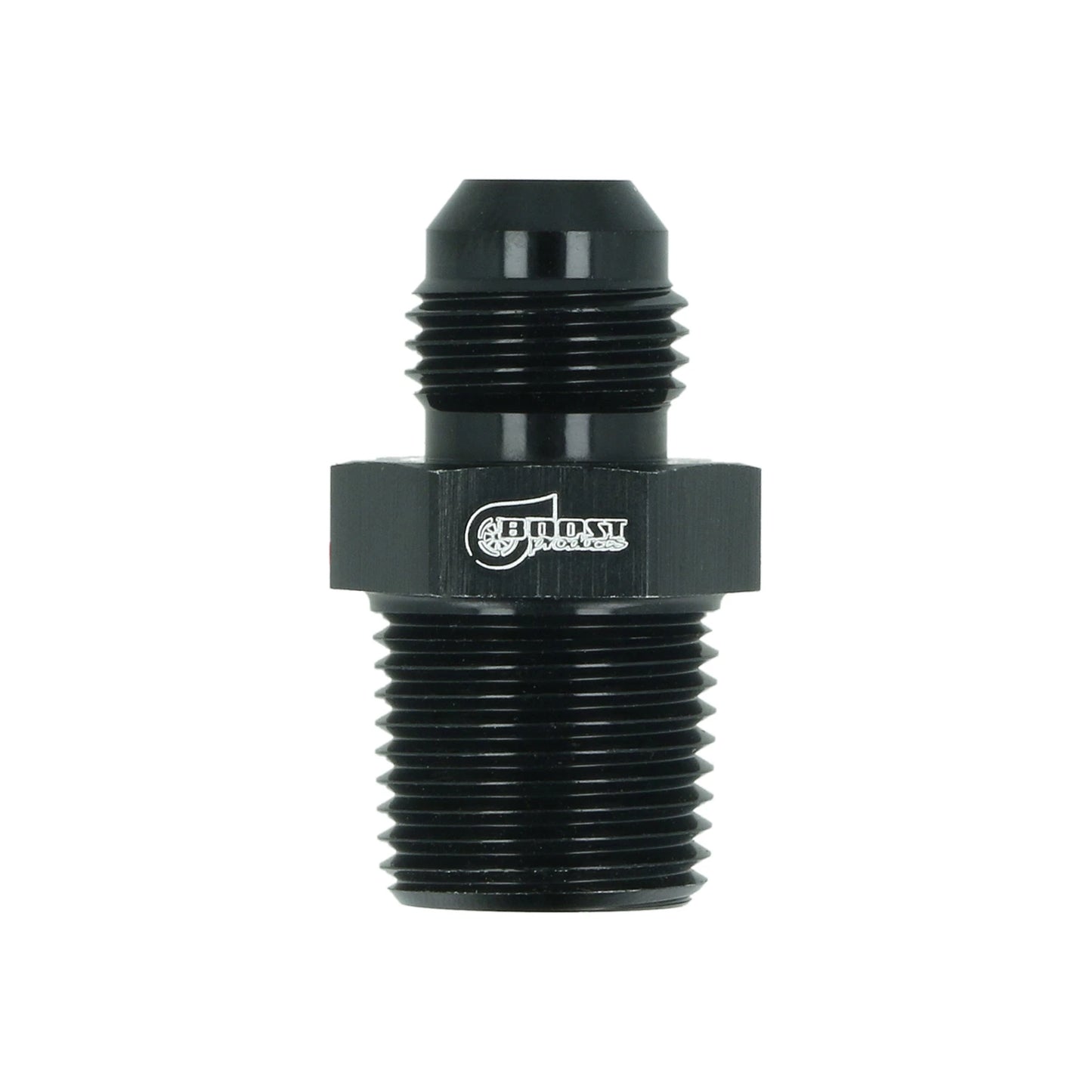 BOOST Products Adapter -06 AN male to 3/8" NPT male, black