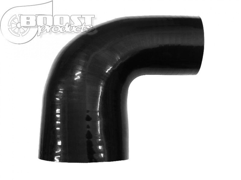 BOOST Products Silicone Reducer Elbow 90 Degrees, 1" - 3/4" ID, Black