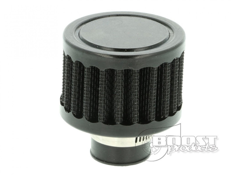 BOOST Products Crankcase Breather Filter with 19/32" ID Connection, Black