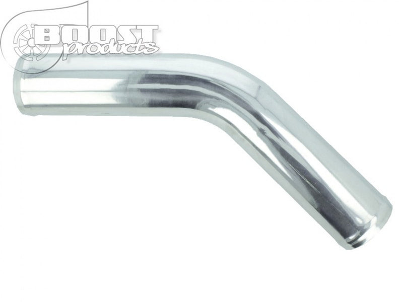 BOOST Products Aluminum Elbow 45 Degrees with 2-3/8" OD, Mandrel Bent, Polished