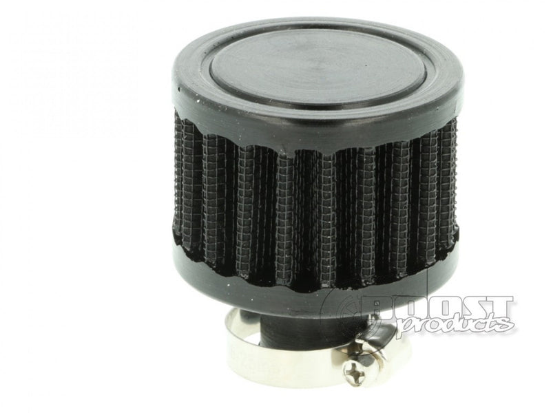 BOOST Products Crankcase Breather Filter with 3/8" ID Connection, Black