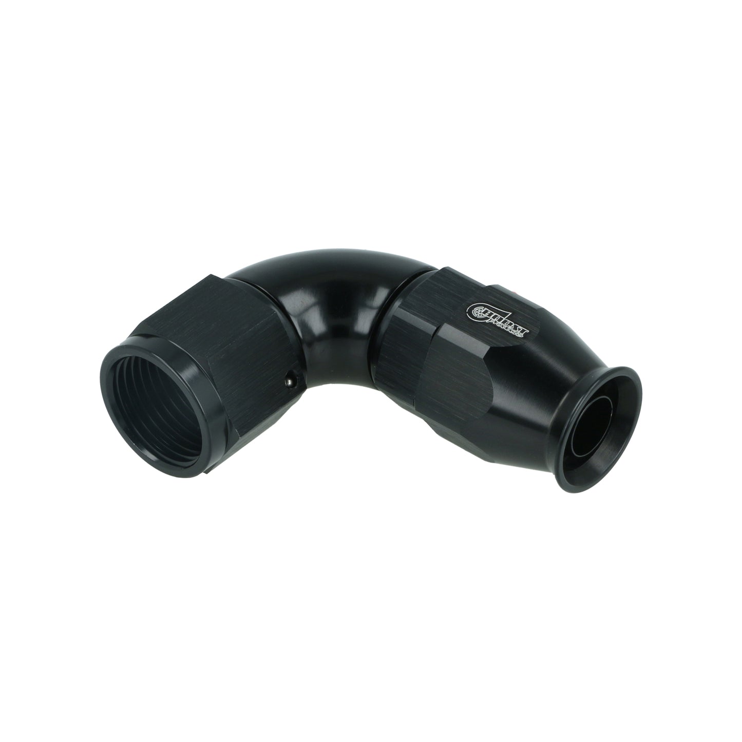 BOOST Products High Flow PTFE Swivel Hose End -08 AN - 90 degree, black