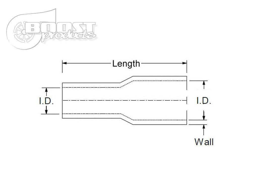 BOOST Products Silicone Reducer Coupler, 3-1/2" - 3" ID - Black