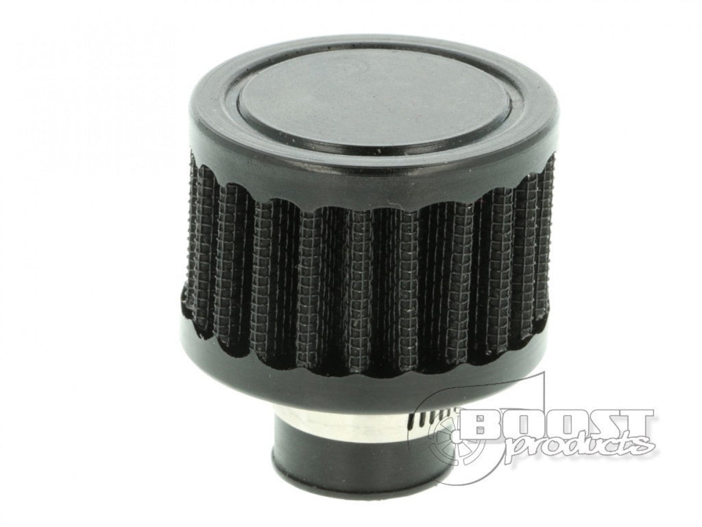 BOOST Products Crankcase Breather Filter with 25mm (1.0") ID Connection, black