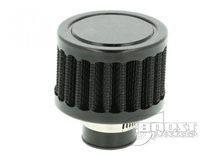 BOOST Products Crankcase Breather Filter with 25mm (1.0") ID Connection, black