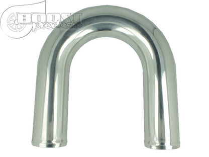 BOOST Products Aluminum Elbow 180 Degrees with 89mm (3-1/2") OD, Mandrel Bend, Polished