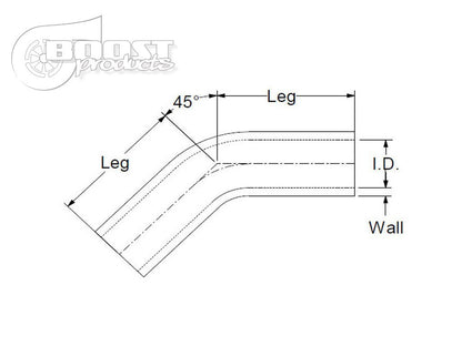 BOOST Products Silicone Elbow 45 Degrees, 5/8" ID, Blue