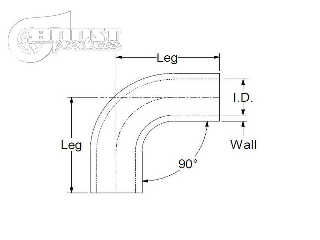 BOOST Products Silicone Elbow 90 Degrees, 1-1/8" ID, Black