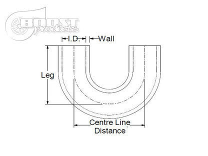 BOOST Products Silicone Elbow 180 Degrees, 3-1/2" ID, Black