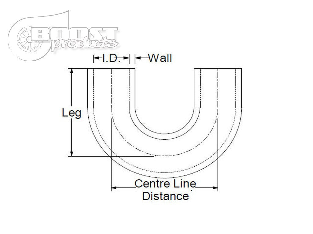 BOOST Products Silicone Elbow 180 Degrees, 1-3/4" ID, Black