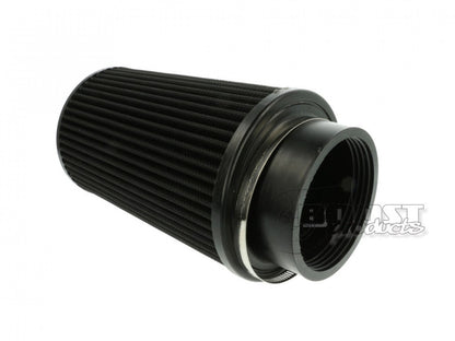 BOOST Products Universal Air Filter 3-1/2" ID Connection, 7-7/8" Length, Black