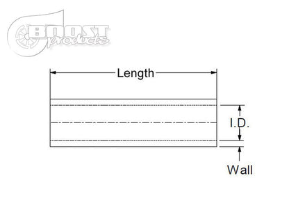 BOOST Products Silicone Hose Straight 102mm (4.0") ID, 0.9m (3ft) length, black