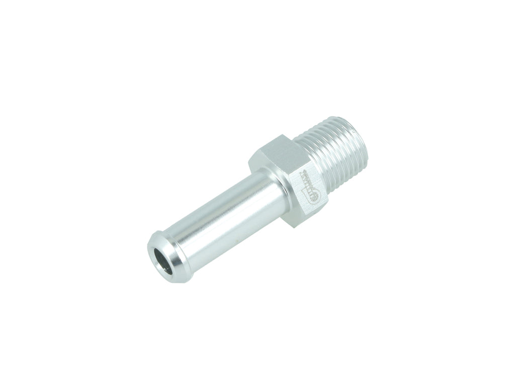 BOOST Products Screw-in Adapter 1/8" NPT male to Hose Connection 8mm (0.325"), silver