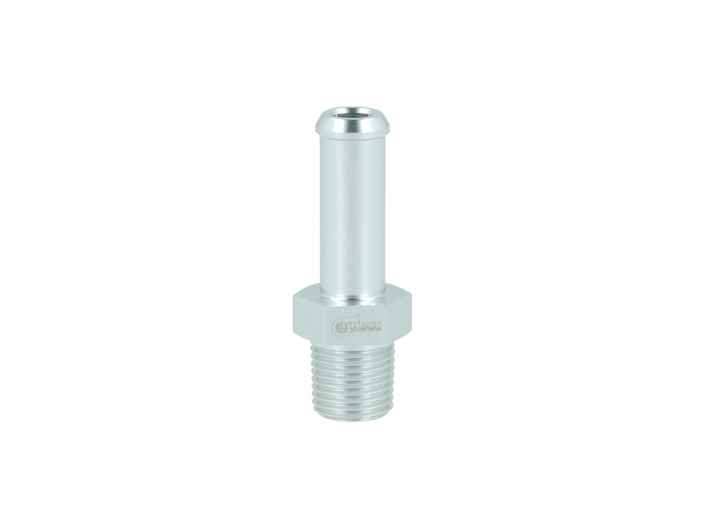 BOOST Products Screw-in Adapter 1/8" NPT male to Hose Connection 8mm (0.325"), silver