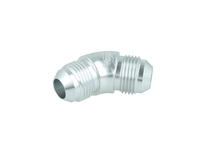 BOOST Products High Flow Adapter Union -08 AN male to -08 AN male - 45 degree, silver