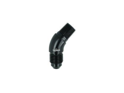 BOOST Products Adapter -04 AN male to 1/8" NPT male - 45 degree, black