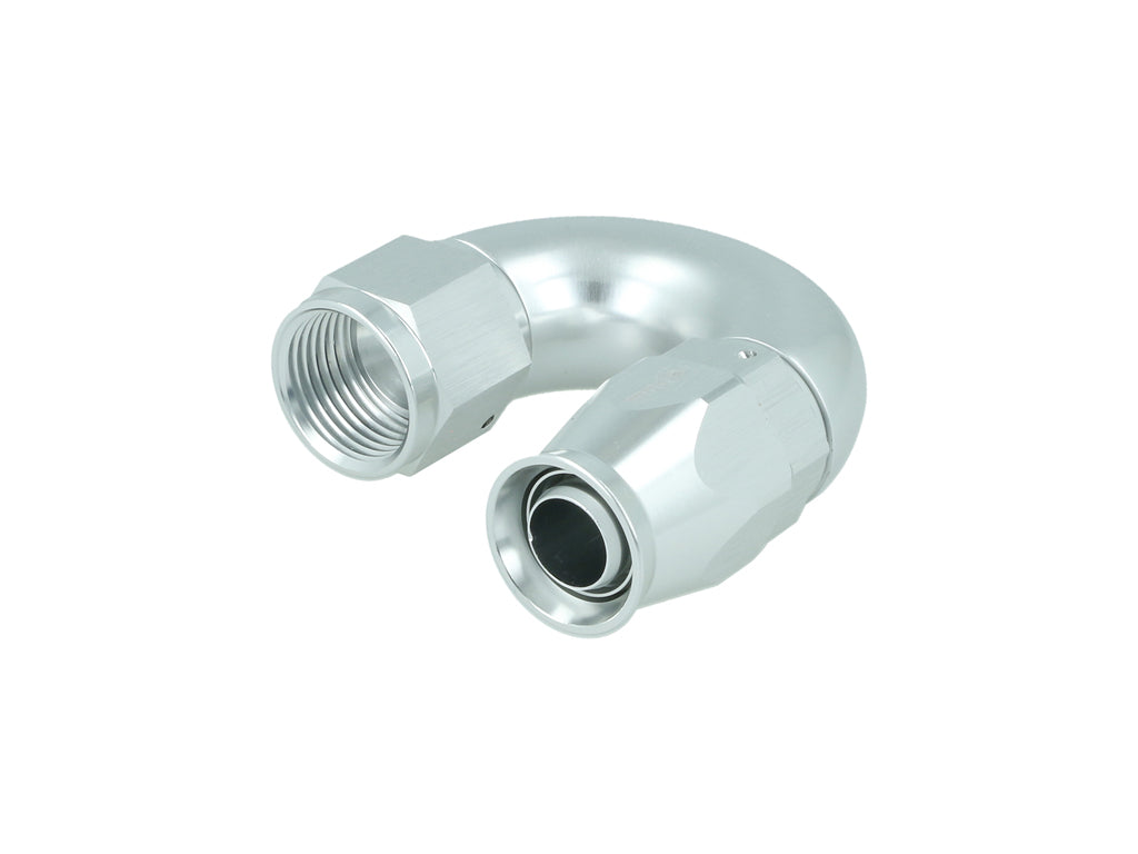 BOOST Products High Flow PTFE Swivel Hose End -10 AN - 180 degree, silver