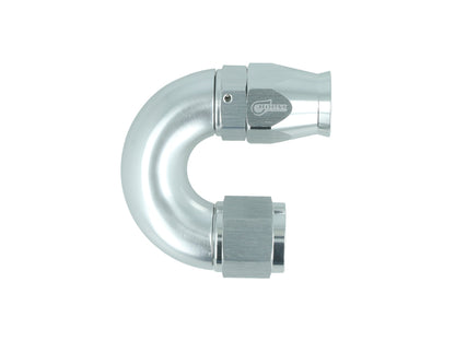 BOOST Products High Flow PTFE Swivel Hose End -10 AN - 180 degree, silver