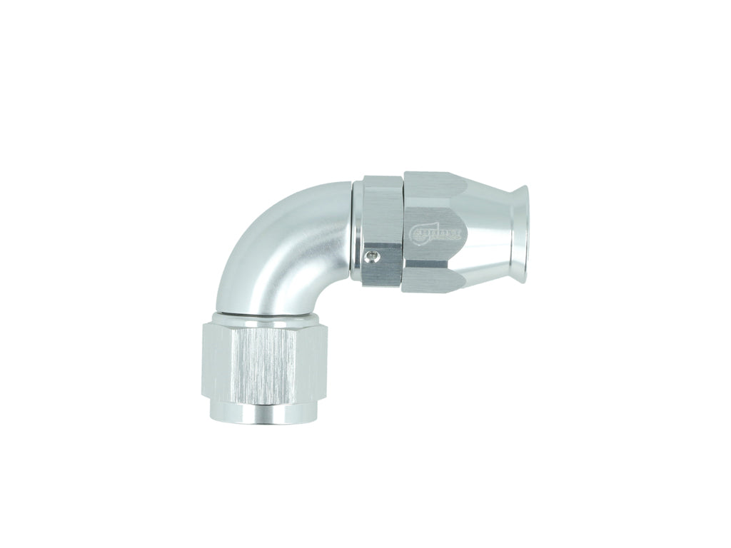 BOOST Products High Flow PTFE Swivel Hose End -08 AN - 90 degree, silver