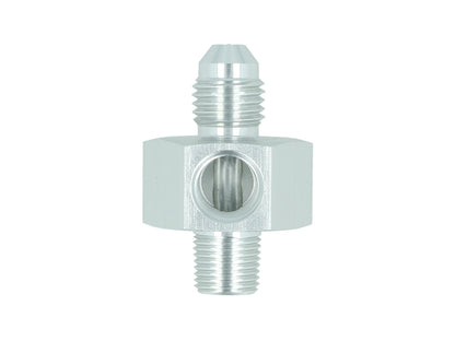 BOOST Products Adapter -04 AN male to 1/8" NPT male with Port 1/8" NPT, silver