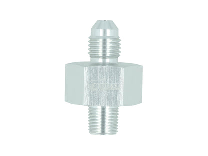 BOOST Products Adapter -04 AN male to 1/8" NPT male with Port 1/8" NPT, silver