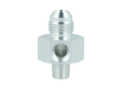 BOOST Products Adapter -06 AN male to 1/8" NPT male with Port 1/8" NPT, silver