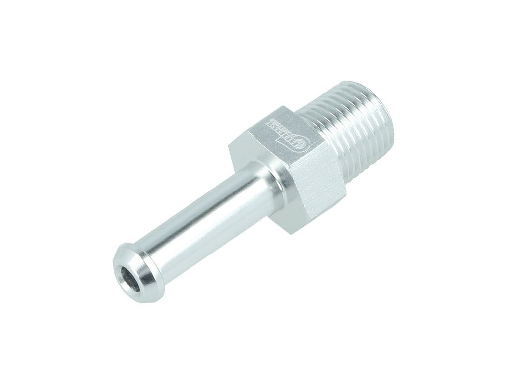 BOOST Products Screw-in Adapter 1/8" NPT male to Hose Connection 6mm (0.225"), silver