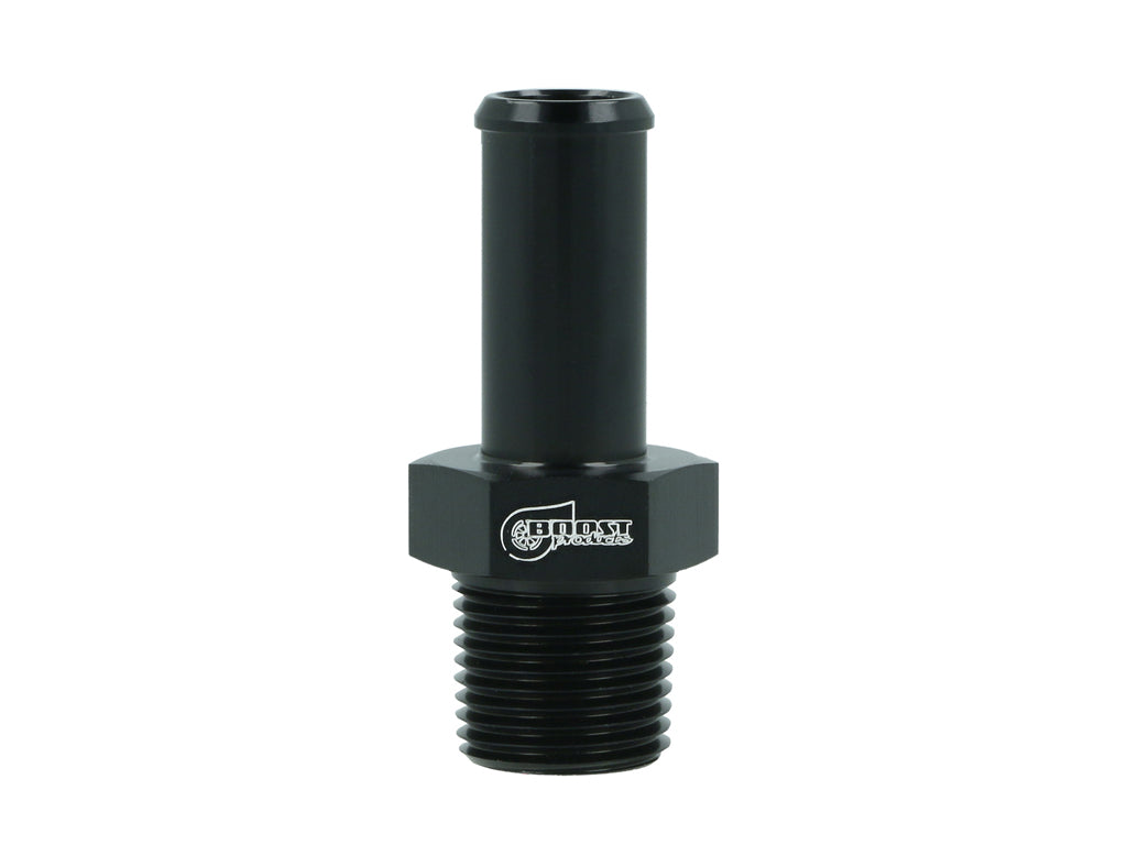 BOOST Products Screw-in Adapter 3/8" NPT male to Hose Connection 13mm (0.5"), black