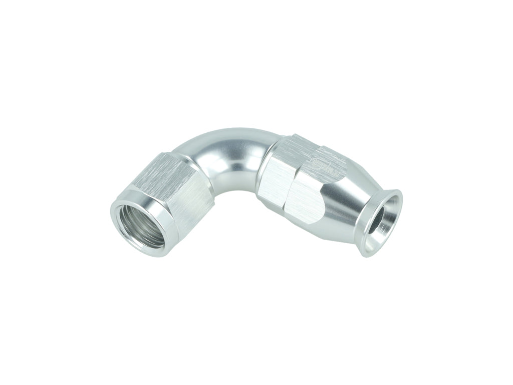 BOOST Products High Flow PTFE Swivel Hose End -06 AN - 90 degree, silver