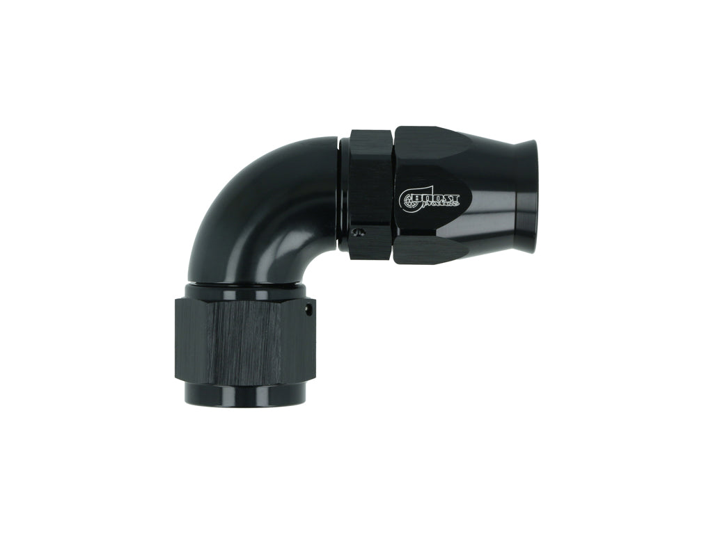BOOST Products High Flow PTFE Swivel Hose End -10 AN - 90 degree, black