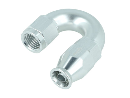 BOOST Products High Flow PTFE Swivel Hose End -04 AN - 180 degree, silver
