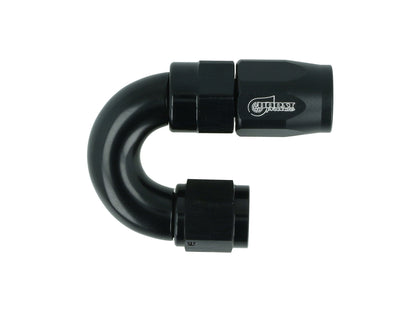 BOOST Products High Flow Swivel Hose End -04 AN - 180 degree, black