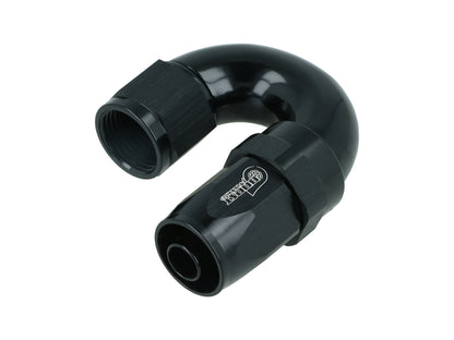 BOOST Products High Flow Swivel Hose End -08 AN - 180 degree, black