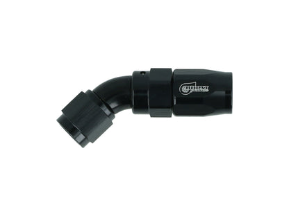 BOOST Products High Flow Swivel Hose End -04 AN - 45 degree, black