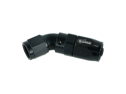 BOOST Products High Flow Swivel Hose End -06 AN - 45 degree, black