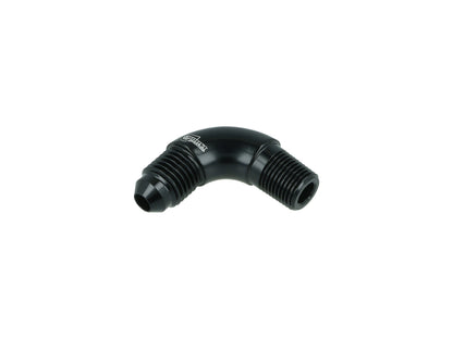 BOOST Products Adapter -04 AN male to 1/8" NPT male - 90 degree, black