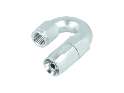 BOOST Products High Flow Swivel Hose End -04 AN - 180 degree, silver