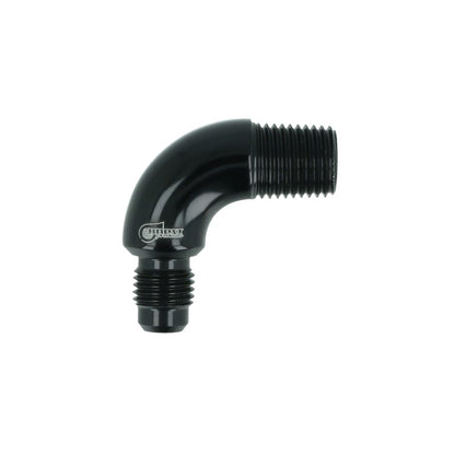 BOOST products Adapter -4 AN male to NPT 1/4" male - 90° - black